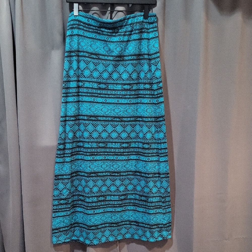 Blue Patterned Women's Skirt